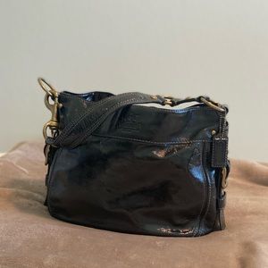 Winter Coach Patten Leather shoulder bag, great condition